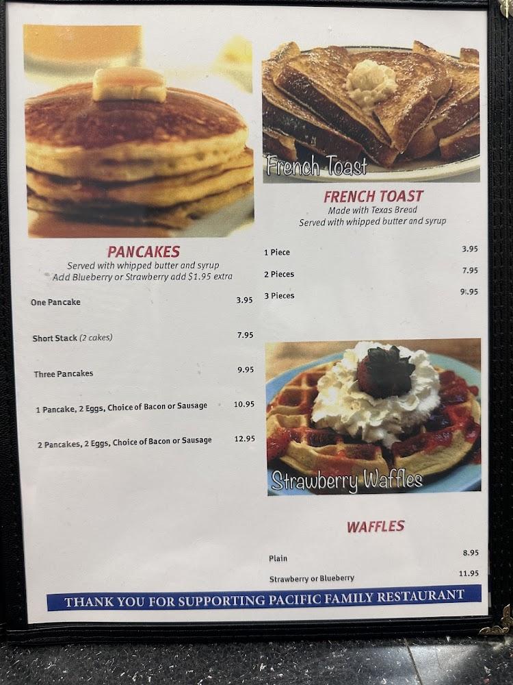 Pacific Family Restaurant Menu image 4